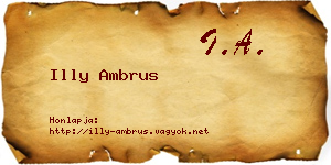 Illy Ambrus névjegykártya